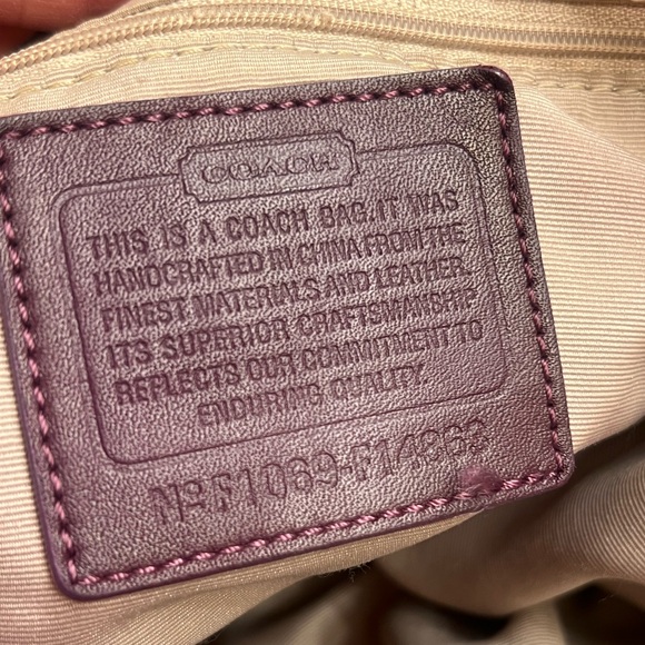 Coach Tan and Purple Signature Tote main image 4